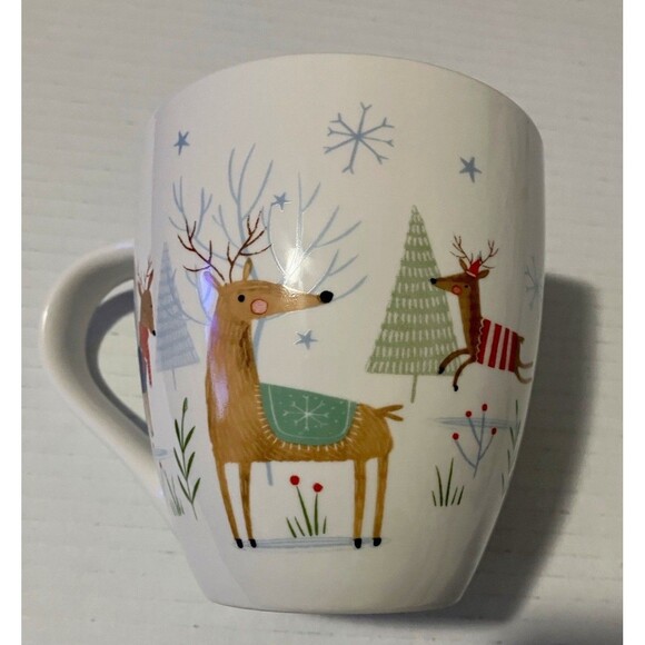 Christmas Winter Reindeer Rudolph Coffee Tea Mug "FINE DINING CHINA " - Picture 11 of 14